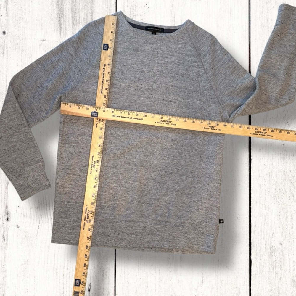 Banana Republic Men’s Heather Gray Pullover Sweatshirt Sweater Size M - Picture 7 of 7